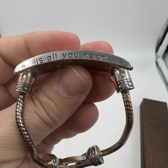 BRIGHTON All You Need is LOVE Charm Bracelet, With Charms And Extender 7-8 Inch - Picture 5 of 14